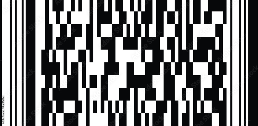 Aufkleber abstract background with barcode.abstract poster – qr codes for messaging in outline design.