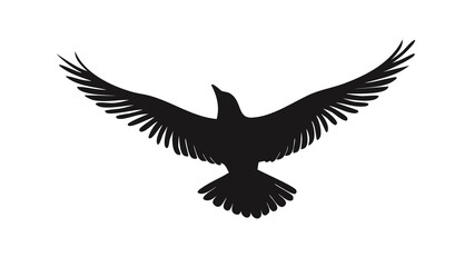 Fototapeta premium Dove Silhouette Illustration – Peace Symbol in Minimalist Vector Style