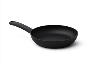 A modern, non-stick frying pan, presented in a studio-quality shot, offering an elegant and detailed view of a vital kitchen tool.