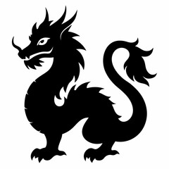 black and white dragon