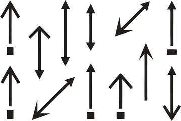 Extensive arrow and cursor line icon set offering a versatile range of directional symbols perfect for navigation guides web interfaces and interactive user experiences