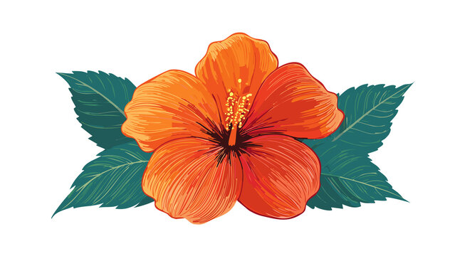 Flower Illustration &ndash; Elegant Botanical Design in Vector Art