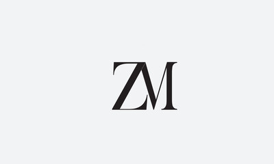 ZM, MZ , M , Z , Abstract Letters Logo Monogram	