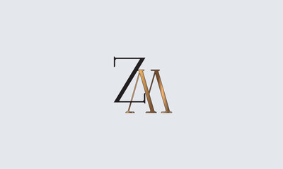 ZM, MZ , M , Z , Abstract Letters Logo Monogram	