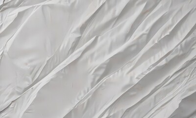 Fototapeta premium Creased, faded white poster; uneven surface, visible folds , damaged, texture