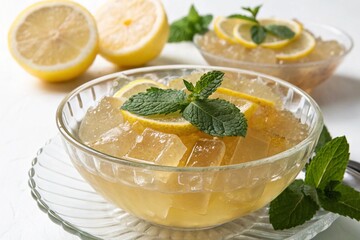 Taiwanese Aiyu Jelly with Lemon Juice