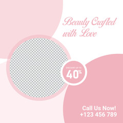 Elegant Beauty Product Sale Template With Pink Accents And Promotion Offer