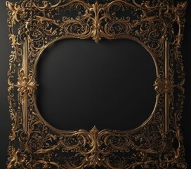 Elegant black & gold ornate background, shimmering details , glitter, wallpaper