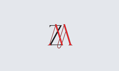 ZM, MZ , M , Z , Abstract Letters Logo Monogram	