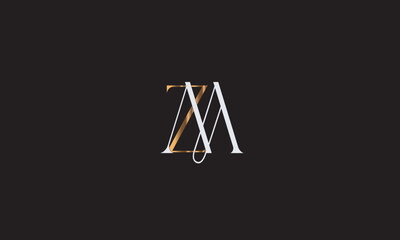 ZM, MZ , M , Z , Abstract Letters Logo Monogram	