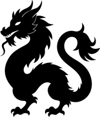 black and white dragon