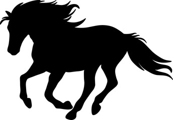 horse silhouette vector