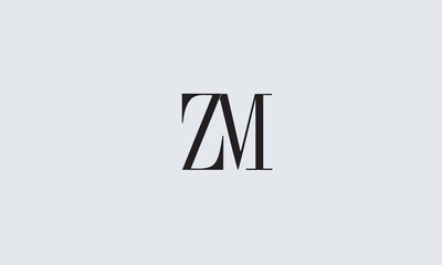 ZM, MZ , M , Z , Abstract Letters Logo Monogram	