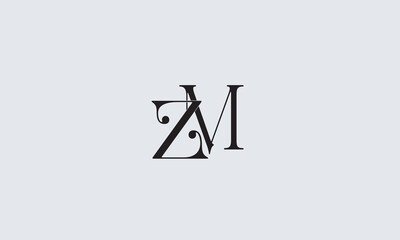 ZM, MZ , M , Z , Abstract Letters Logo Monogram	