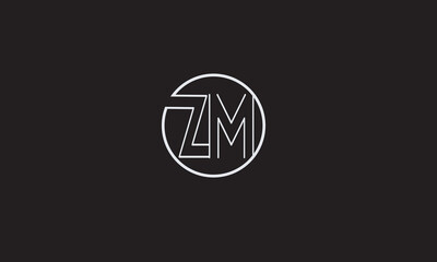 ZM, MZ , M , Z , Abstract Letters Logo Monogram	