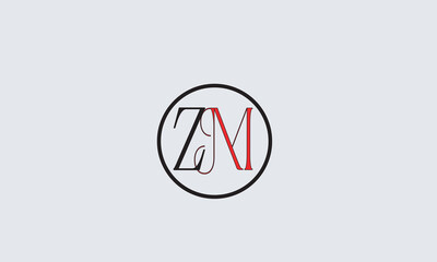 ZM, MZ , M , Z , Abstract Letters Logo Monogram	