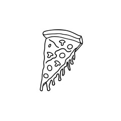 Minimal Pizza Slice Illustration