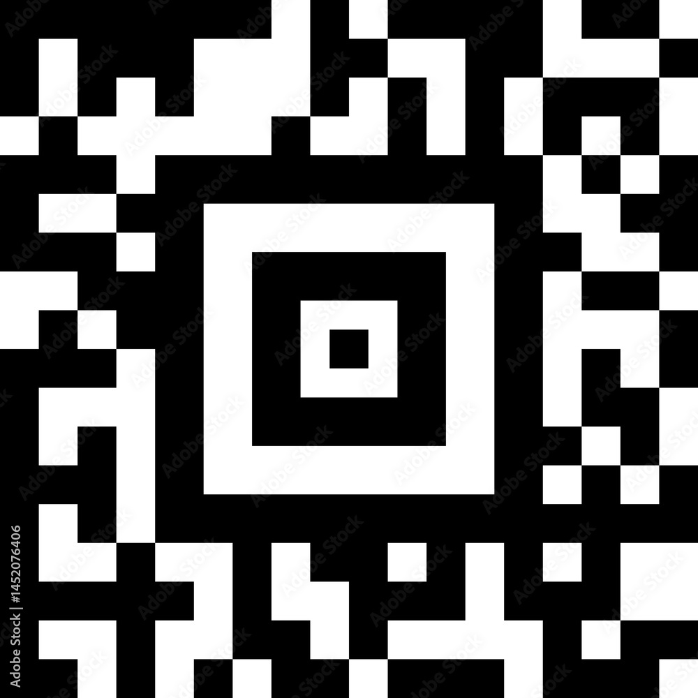 Poster black qr code poster – messaging & contact icon art in vector format.