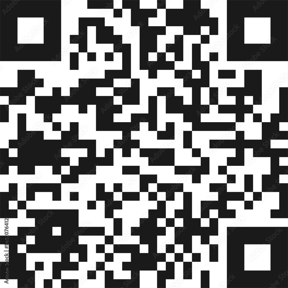 Aufkleber minimal vector poster – qr code and barcode icons in outline style.