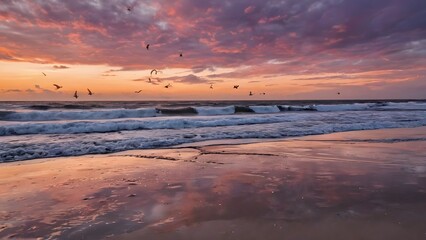 Obraz premium sunset on the beach