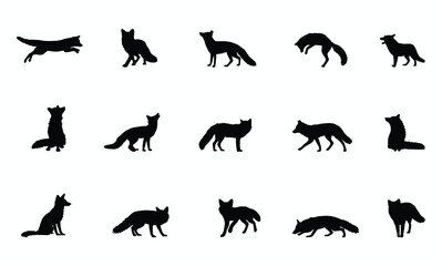 fox silhouette set