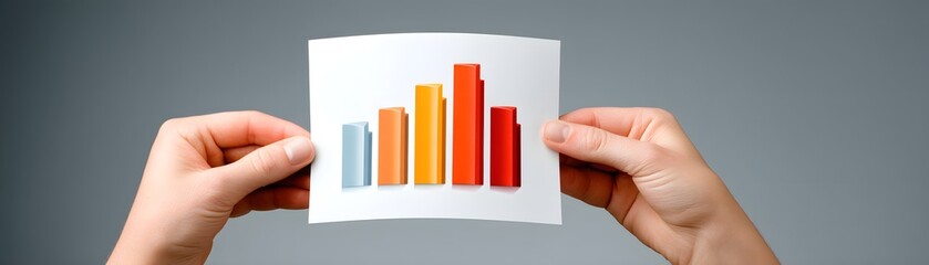 A close-up of hands reviewing financial graphs, symbolizing strategic financial planning and wealth management, with significant copy space.