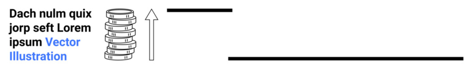 Stacked circular discs with an upward arrow signifying growth, data flow, or progress. Ideal for data analysis, organization, business strategy, growth, innovation, presentation or simple landing
