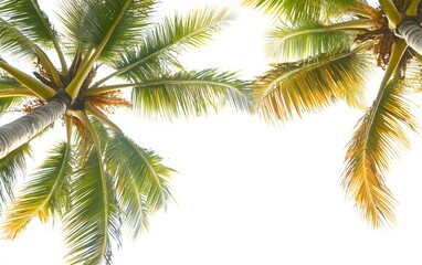 Tropical Palm Trees Overhead View Summer Vacation