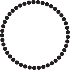 Dotted circular round, symbol, icon, frame