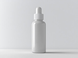 minimalist white serum bottle clean lines simplicity