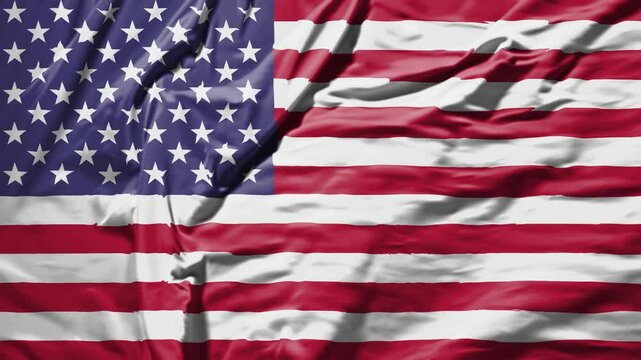 united states waving flag &ndash; realistic cloth animation