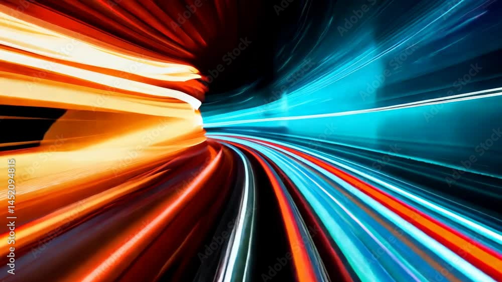 Aufkleber this image showcases dynamic light trails in vivid colors, representing speed and energy. the abstra