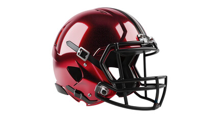 Fototapeta premium Realistic Football Helmet, Gridiron Glory, Isolated on White, American Football, Sport Equipment, on transparent background
