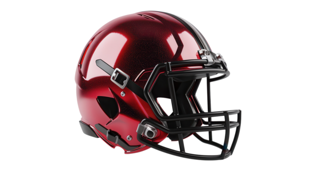 Realistic Football Helmet, Gridiron Glory, Isolated on White, American Football, Sport Equipment, on transparent background