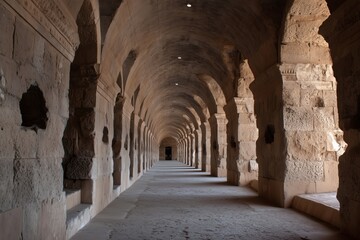 Fototapeta premium Ancient Stone Passageway With Arches
