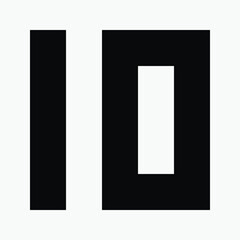 number 10 pixel art icon vector illustration.