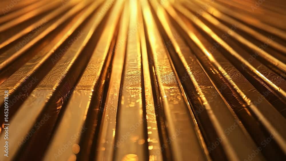 Aufkleber this image showcases an abstract close-up of textured stripes illuminated by warm golden light, crea