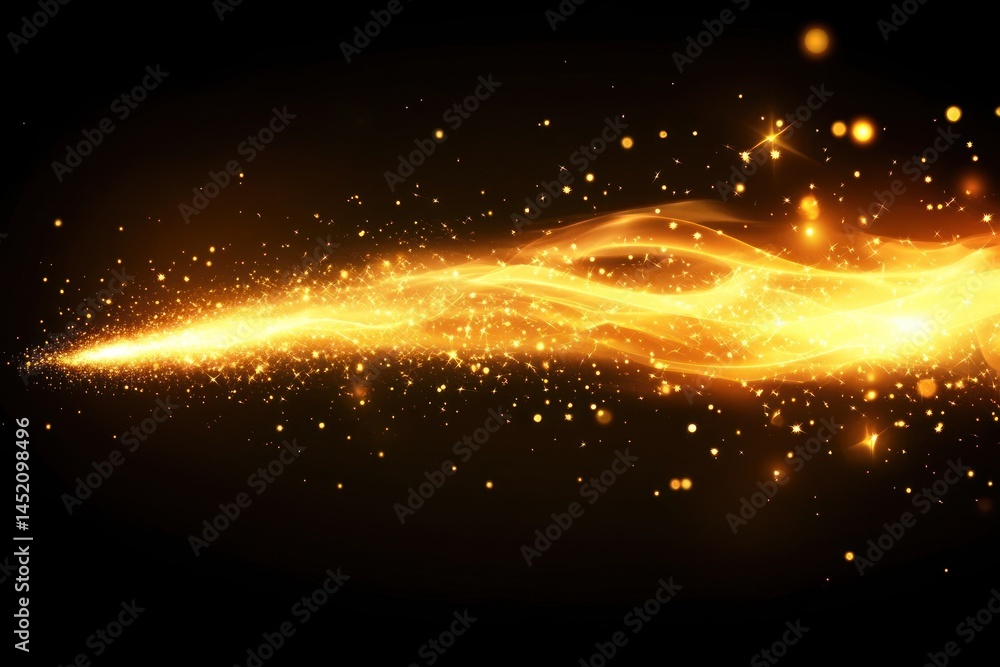 Canvas Prints fiery sparks background particles glowing.