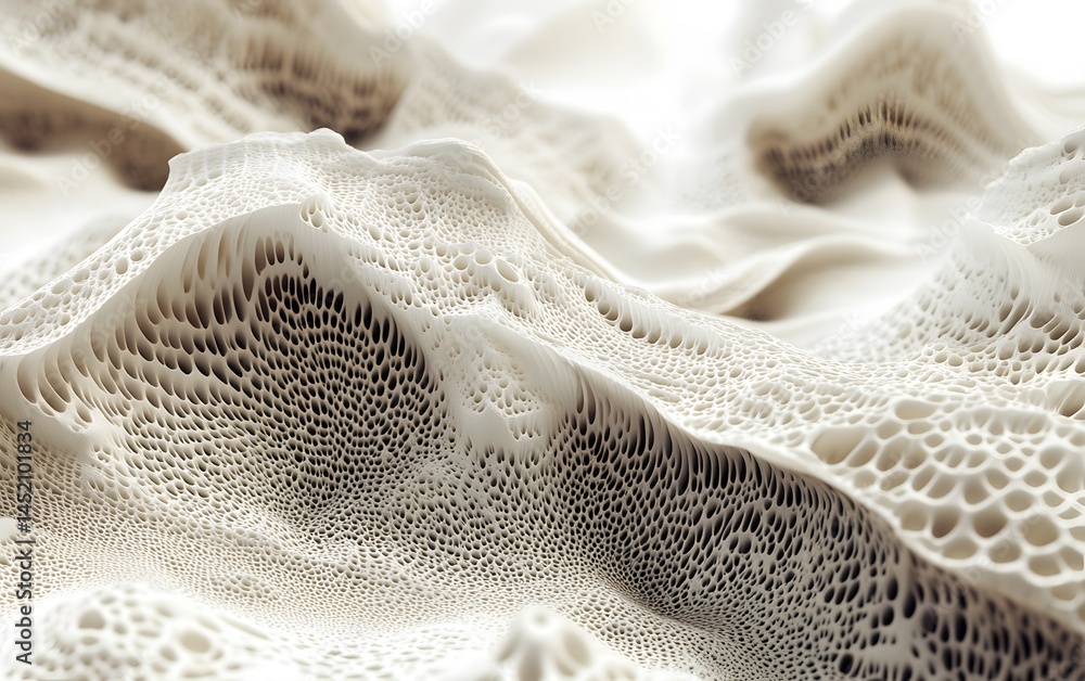 Poster close-up view of intricate textures resembling organic structures