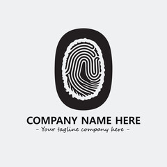 Fingerprint logo company design vector illustration