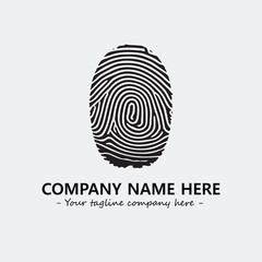 Fingerprint logo company design vector illustration