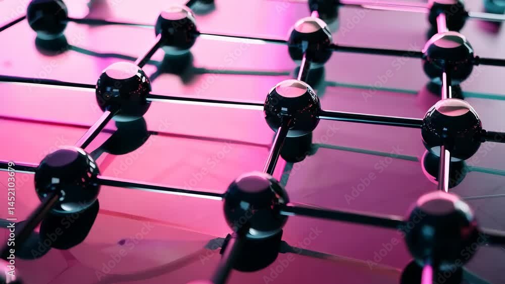 Aufkleber explore an abstract digital network featuring glossy nodes and colorful lighting effects. this vibra