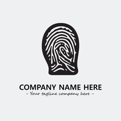 Fingerprint logo company design vector illustration