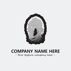 Fingerprint logo company design vector illustration
