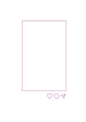 pink mobile phone  frame for text social networks, phone, stories