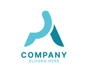 Abstract Letter A Logo for Company Branding.