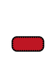 Rectangular text frame, highlighter, die,