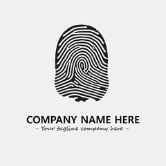 Fingerprint logo company design vector illustration
