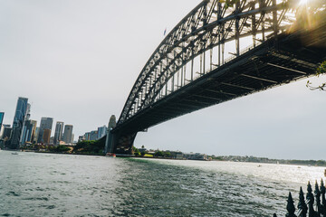 Fototapeta premium A bridge in Sydney Harbour, NSW, Australia