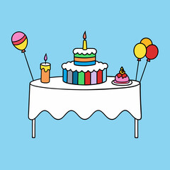 birthday cake with candles